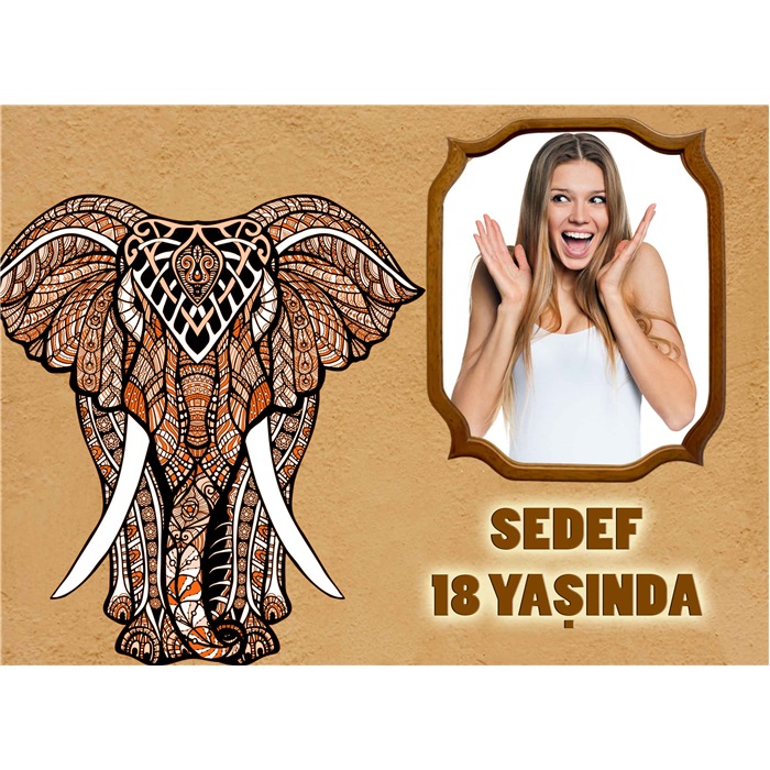 Yetişkin Fil Kişiye Özel Afiş