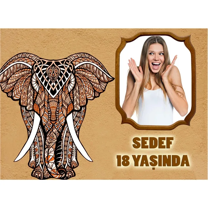 Yetişkin Fil Kişiye Özel Duvar Panosu