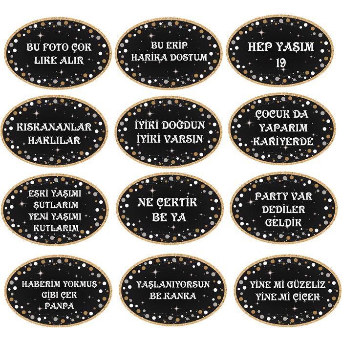 Yetişkin Gold Konuşma Balonu Seti