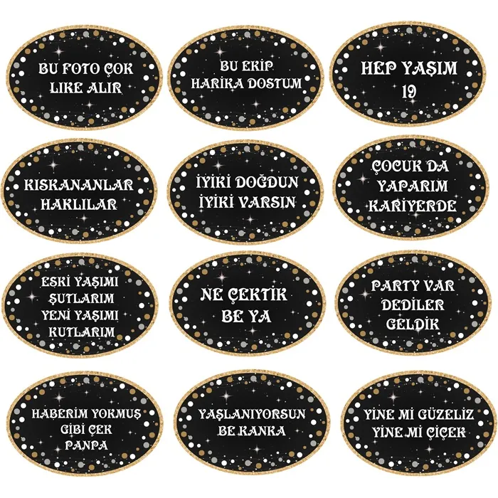 Yetişkin Gold Konuşma Balonu Seti