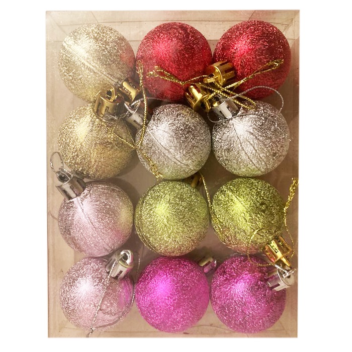 Yılbaşı Ağaç Süs (Simli Karışık Renkli)