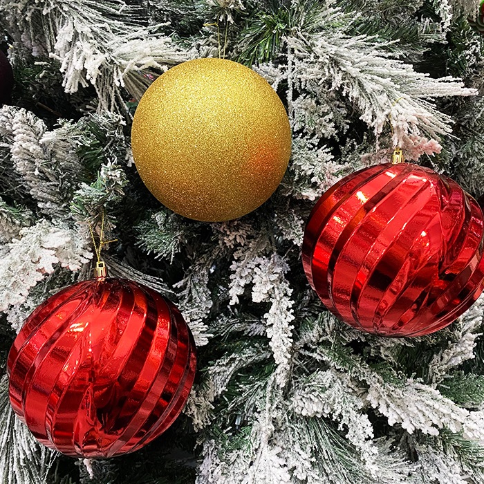 Yılbaşı Ağacı Gold Kırmızı Top Süs15 CM