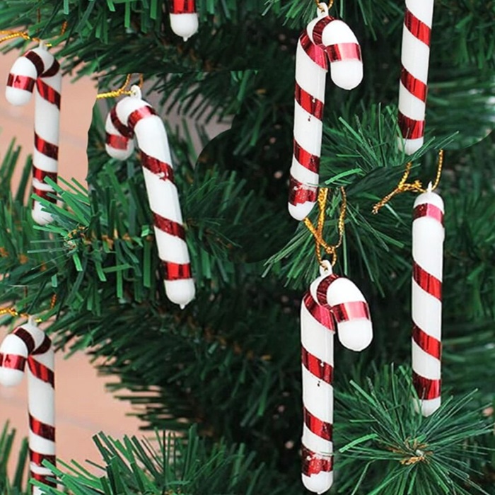 Yılbaşı Ağacı Baston Şeker Süs