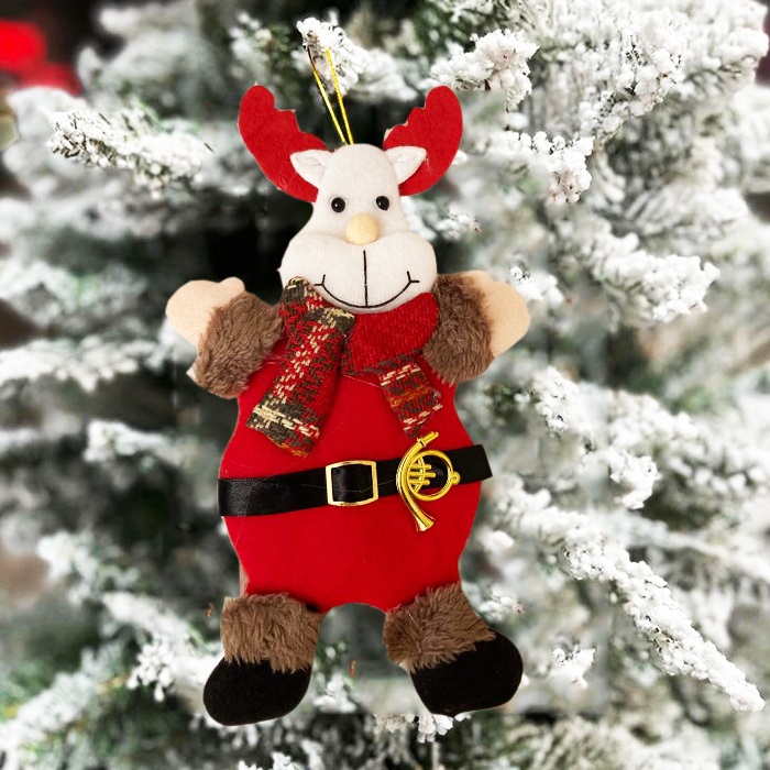 Yılbaşı Ağacı Beyaz Geyik Süs 20 Cm