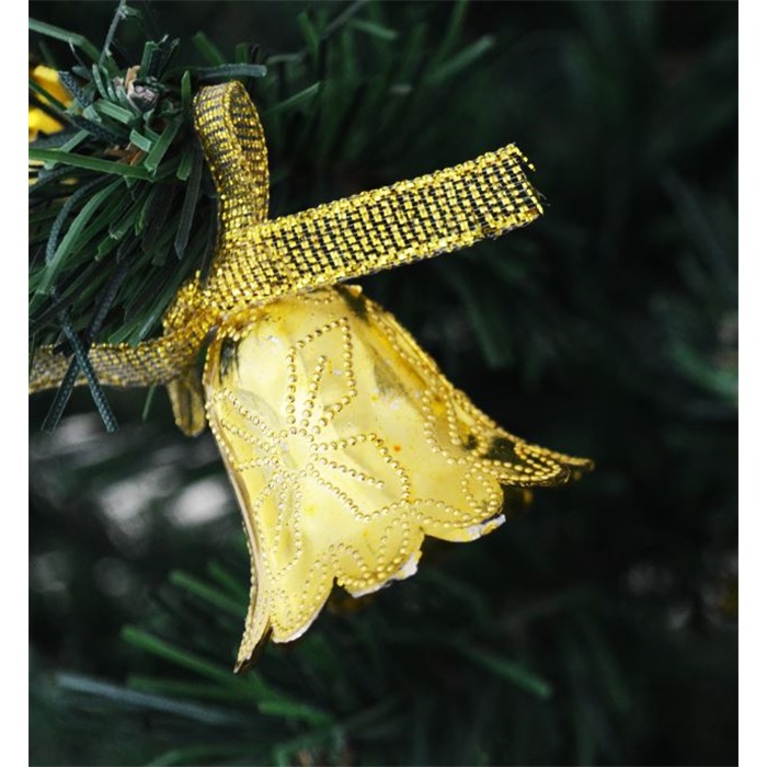 Yılbaşı Ağacı Çan Süs Sarı