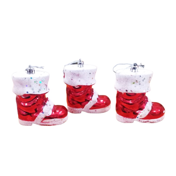 Yılbaşı Ağacı Çizgili Çizme Asma Süs