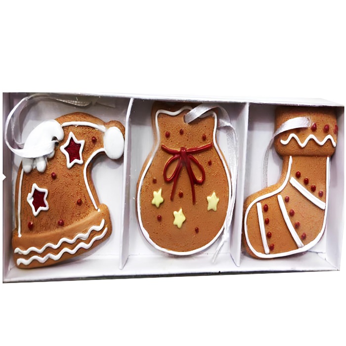 Yılbaşı Ağacı Figürlü Kurabiye Asma Süs 3 LÜ