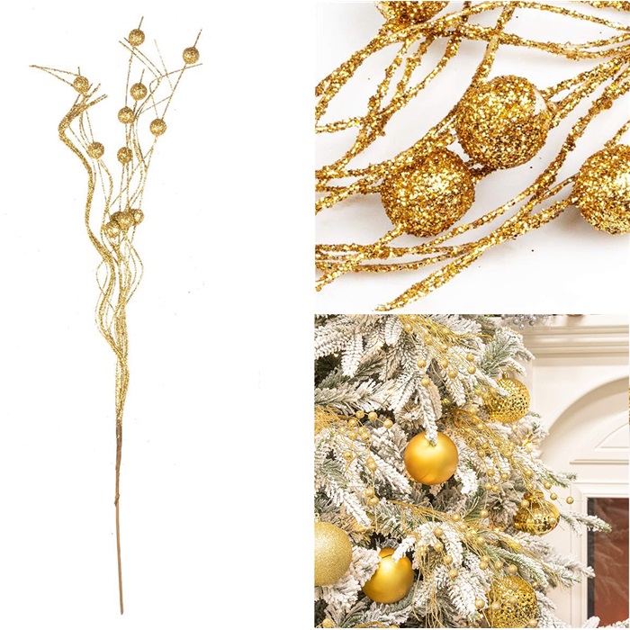 Yılbaşı Ağacı Gold Dekorasyon Stick Dal