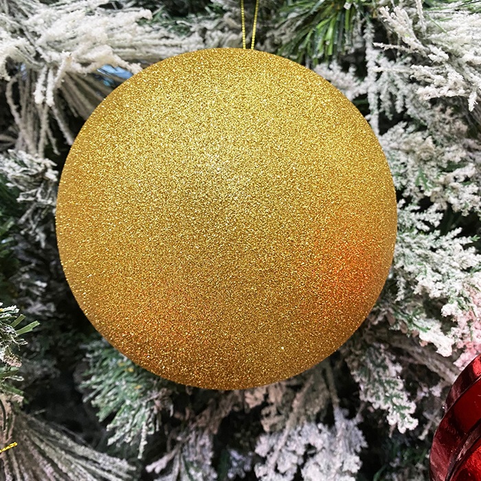 Yılbaşı Ağacı Gold Simli 3 LÜ Top Süs 15 CM