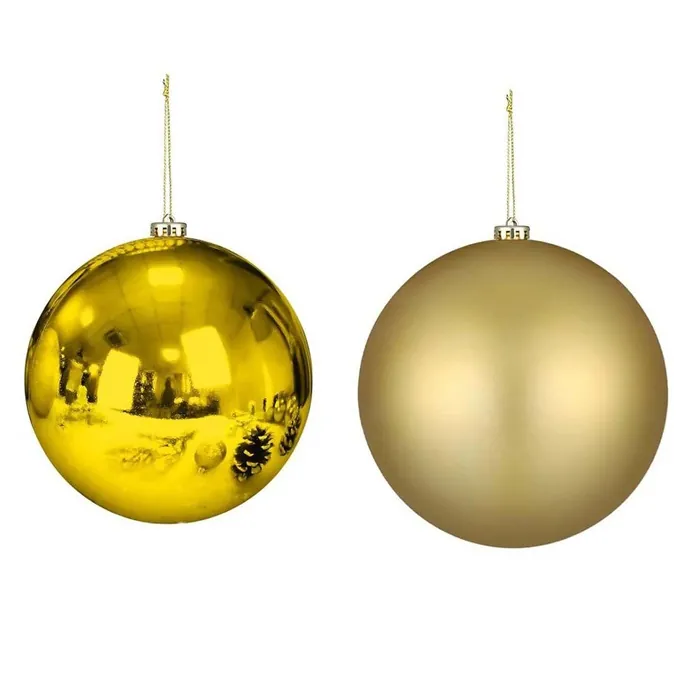 Yılbaşı Ağacı Gold 3 LU Top Süs 15 CM