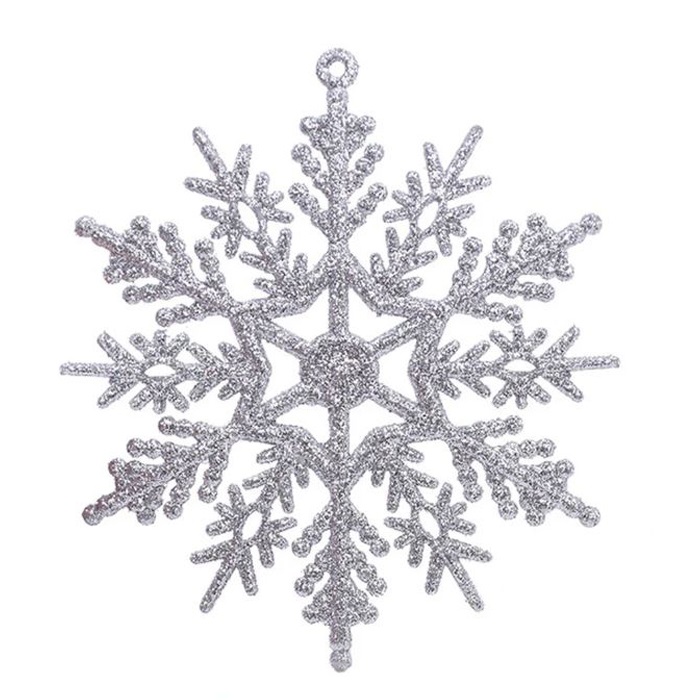 Yılbaşı Ağacı Gümüş Kar Tanesi Asma Süs