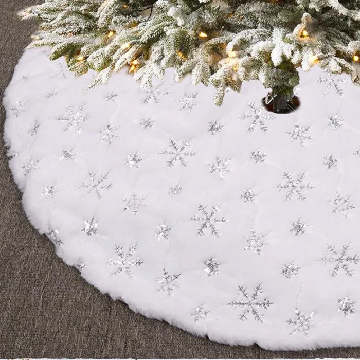 Yılbaşı Ağaç Örtüsü Polar Kar Taneli