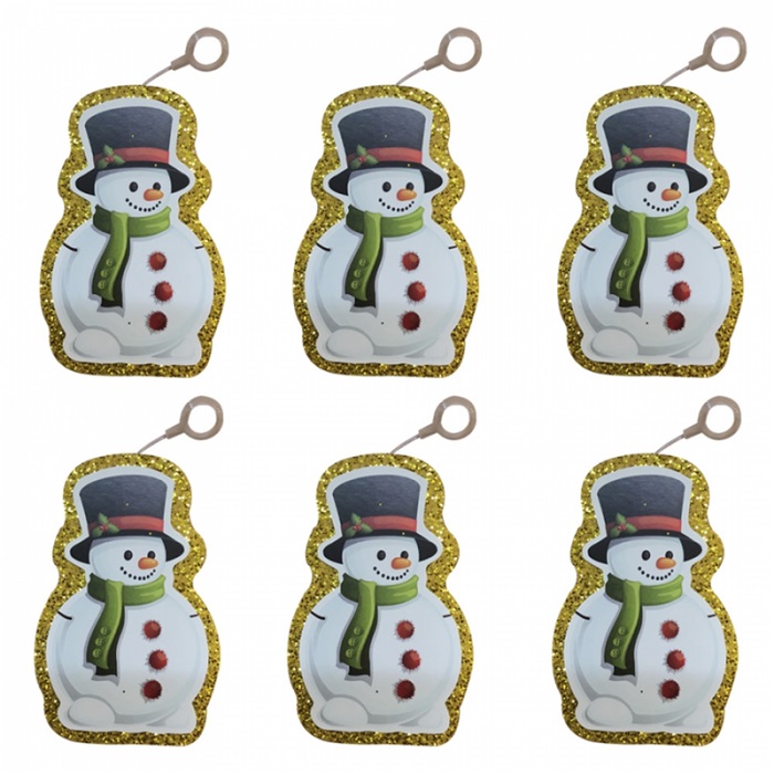 Yılbaşı Ağacı Gold Simli Kardan Adam Süs