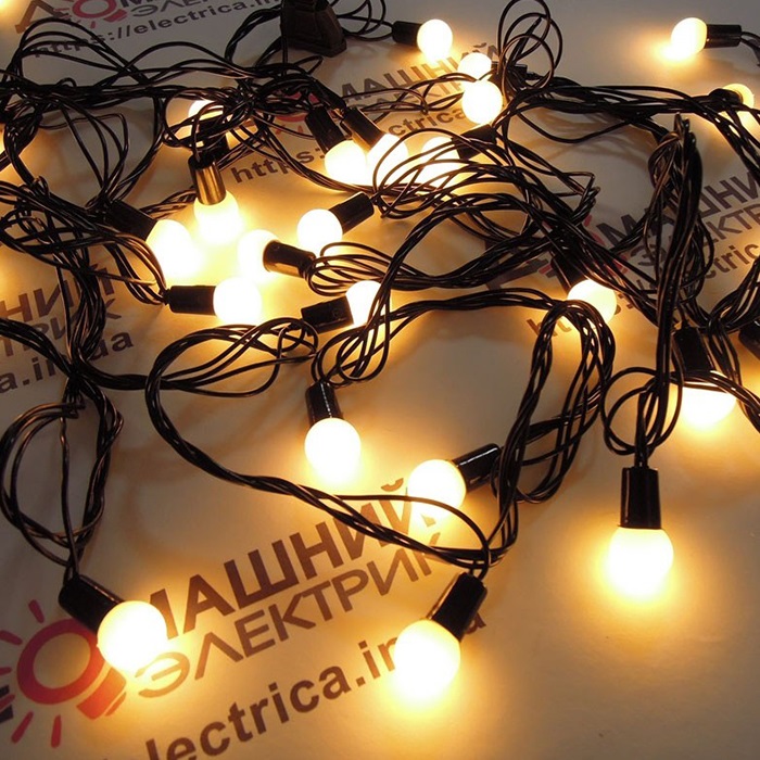 Yılbaşı Ağacı Siyah Kablolu Gün Işığı Led Işık