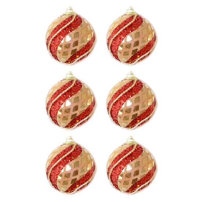 Yılbaşı Ağacı Top Süs 6 Ad