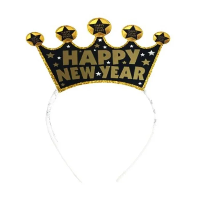 Yılbaşı Altın Happy New Year Taç
