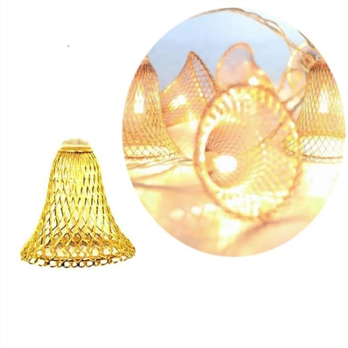 Yılbaşı Çan Şeklinde Metal Şerit Led Işık
