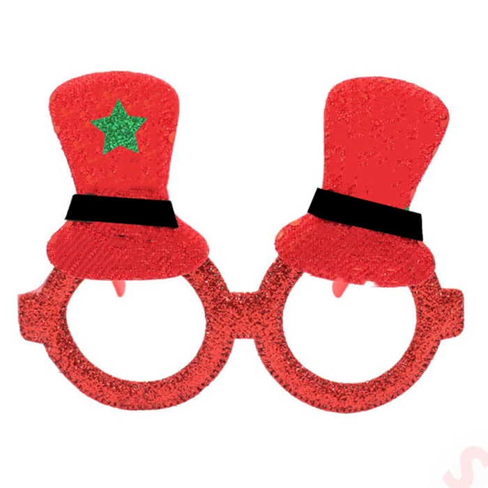Yılbaşı Kırmızı Şapkalı Gözlük