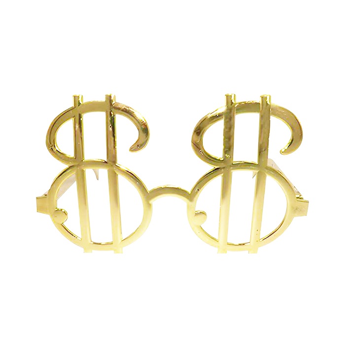 Altın Renkli Dolar Parti Gözlük