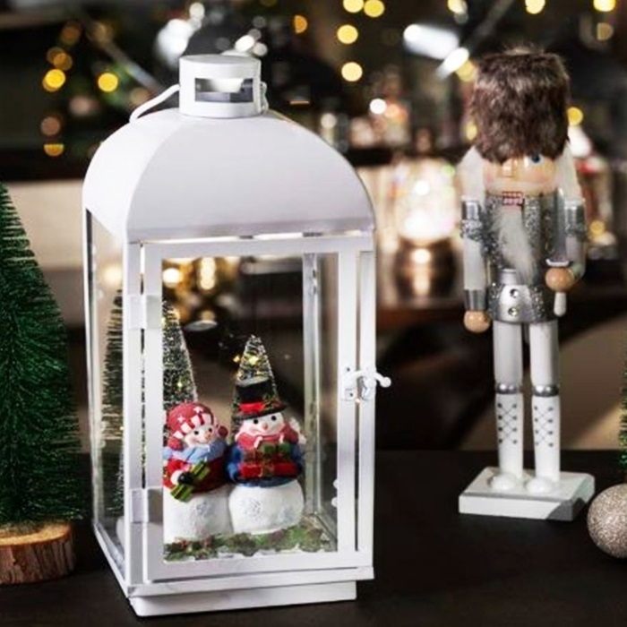 Yılbaşı Figürlü Beyaz Renkli Gece Lambası