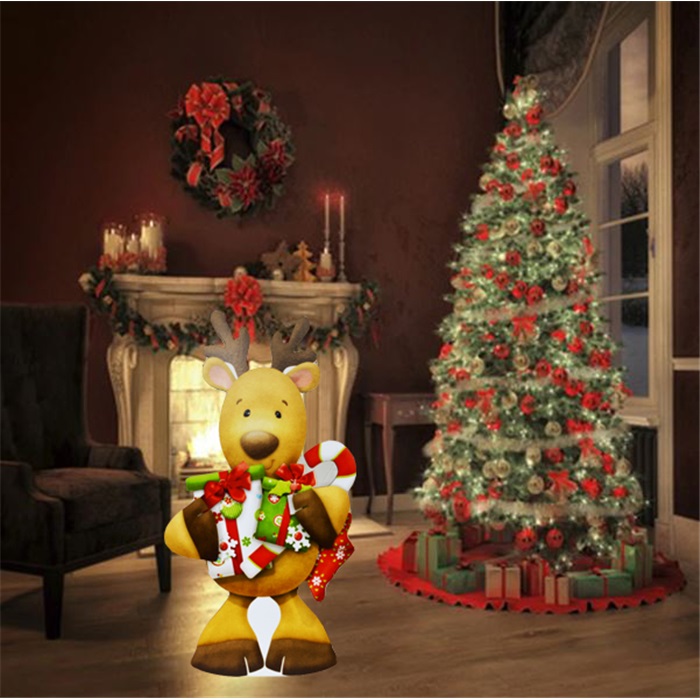 Yılbaşı Geyik Dekor Ayaklı Pano