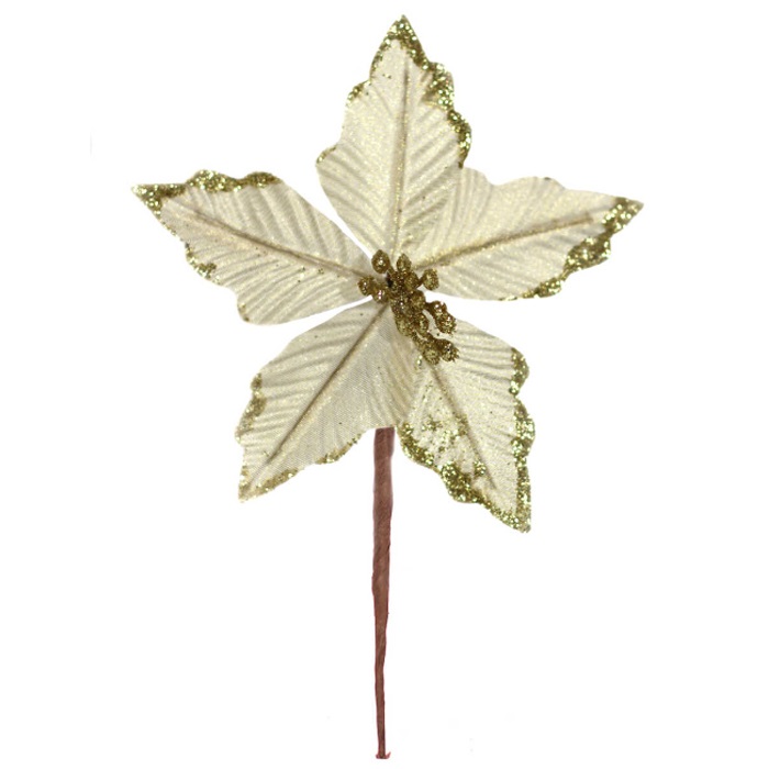 Yılbaşı Gold Ponsetya Yapay Çiçek Renkli