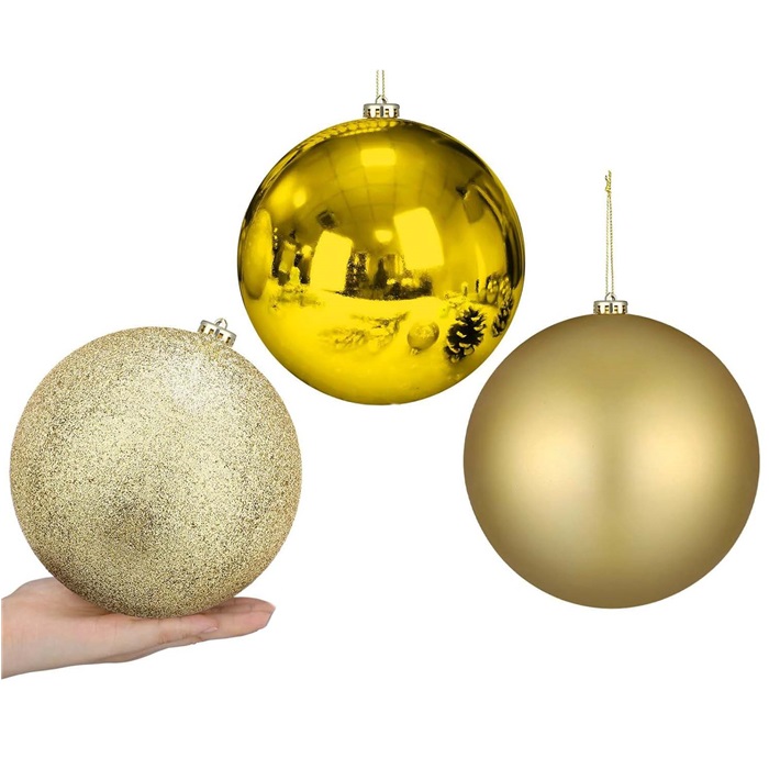 Yılbaşı Gold 15 CM Top Ağaç Süs