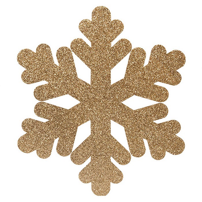 Yılbaşı Kar Tanesi Simli / Gold