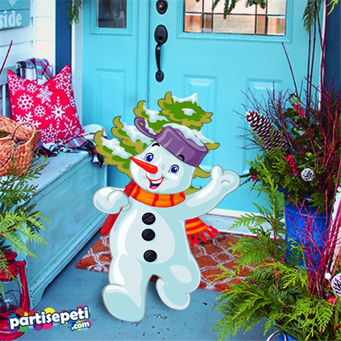 Yılbaşı Kardan Adam Ayaklı Pano 