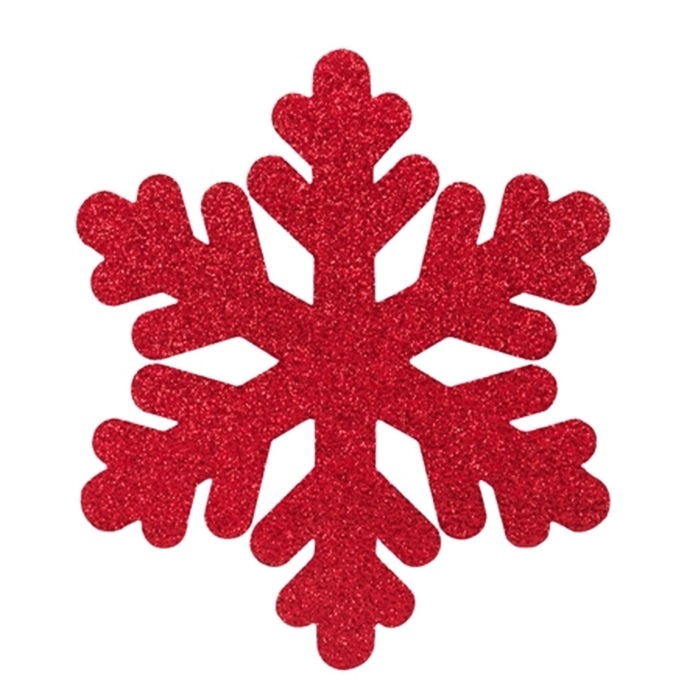 Yılbaşı Kırmızı Kar Tanesi Asma Süs