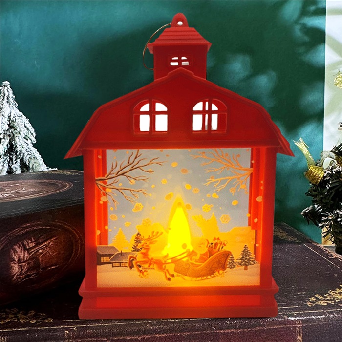 Yılbaşı Kırmızı Noel Ev Led Işıklı Lamba