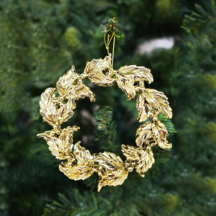 Yılbaşı Ağaç Yaprak Çelengi Asma Süs