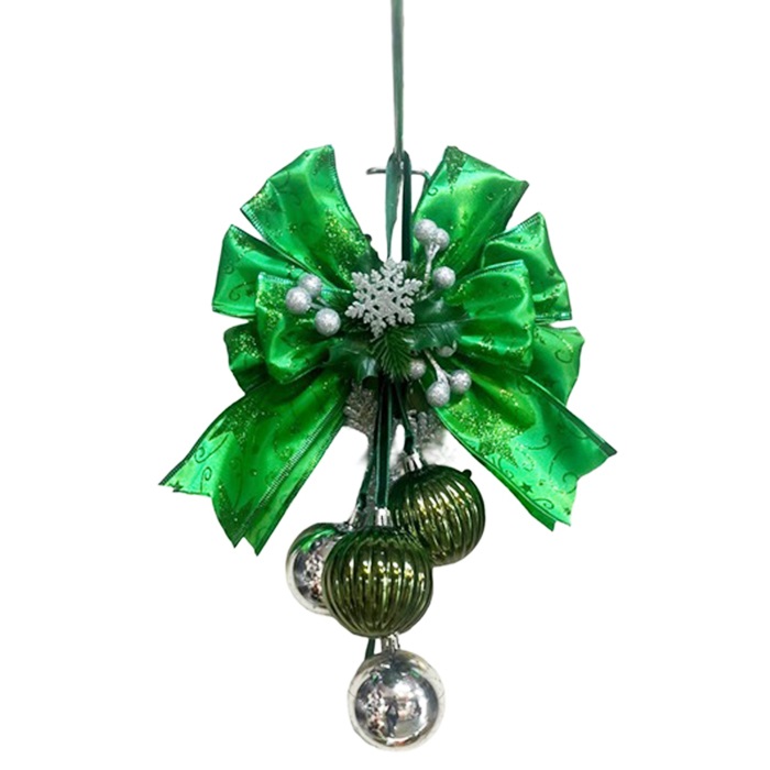 Yılbaşı Yeşil Kurdele Fiyonk Asma Süs