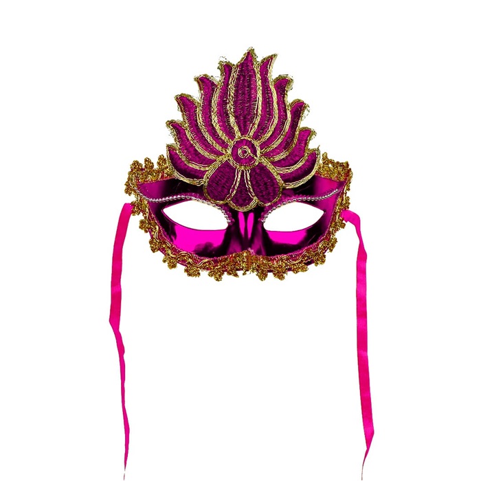 Yılbaşı Maske Fuşya-gold
