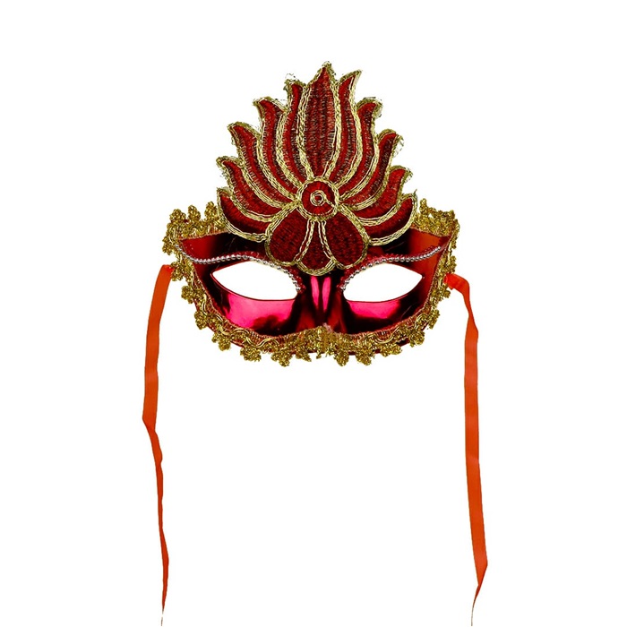 Yılbaşı Maske Kırmızı-gold