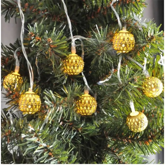 Yılbaşı Pilli Top Figürlü Led Işık