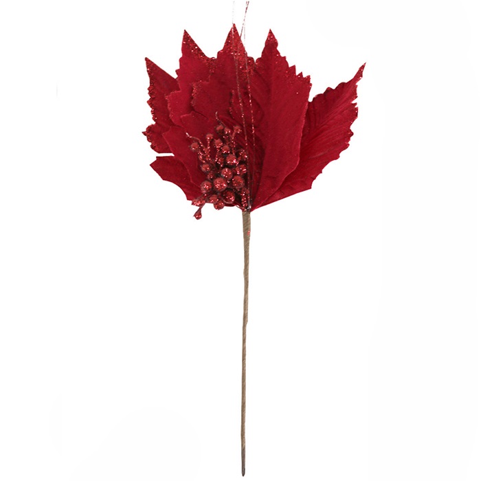 Yılbaşı Ponsetya Pike Süs Kırmızı