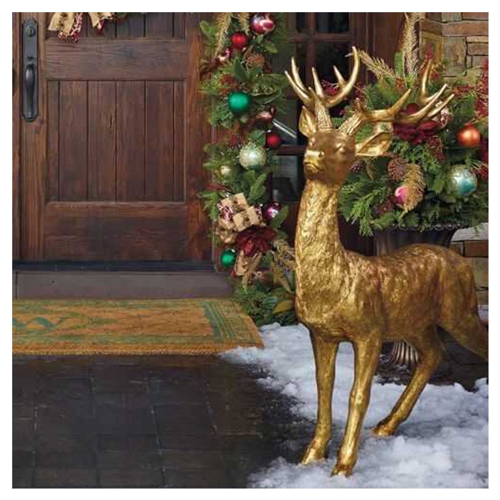 Yılbaşı Şampanya Renkli Geyik Dekoratif Süs