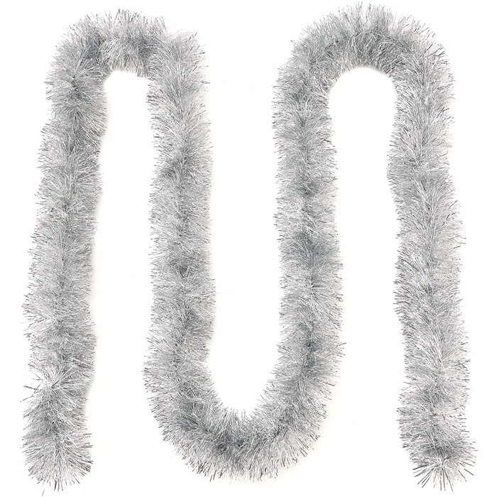 Yılbaşı Süsü Gümüş Renk Fırfır Süs