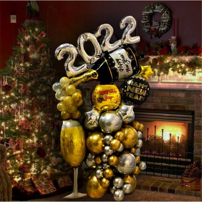 Yılbaşı Temalı Balon Buket Aranjman