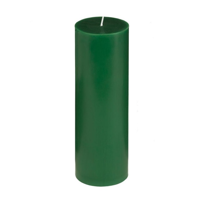 Yılbaşı Yeşil Renk Silindir Mum