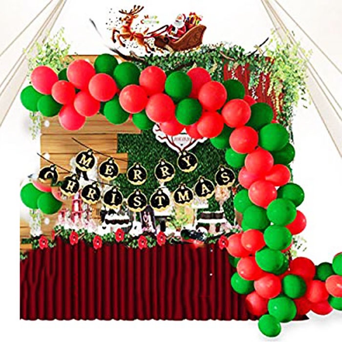 Zincir Balon Seti Yeşil - Kırmızı