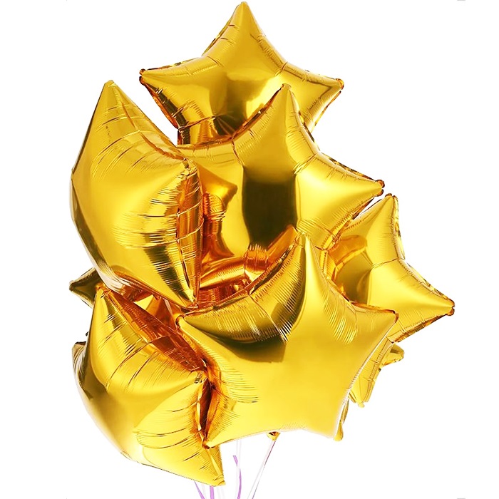 Altın Renkli Yıldız Folyo Balon