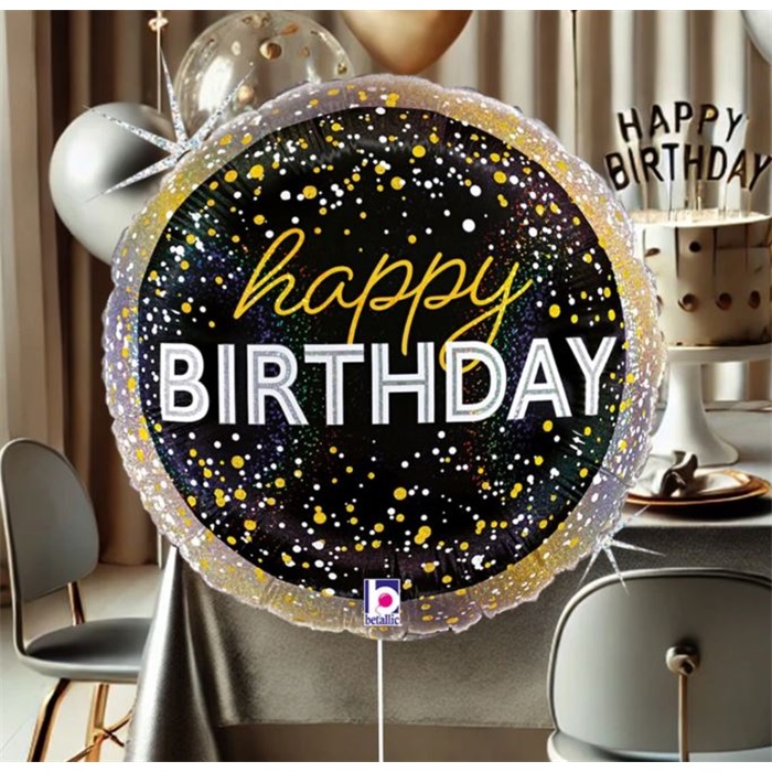 Metalik Happy Birthday Folyo Balon