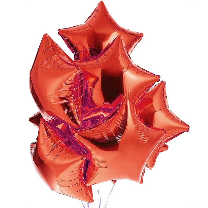 Kırmızı Renkli Yıldız Folyo Balon