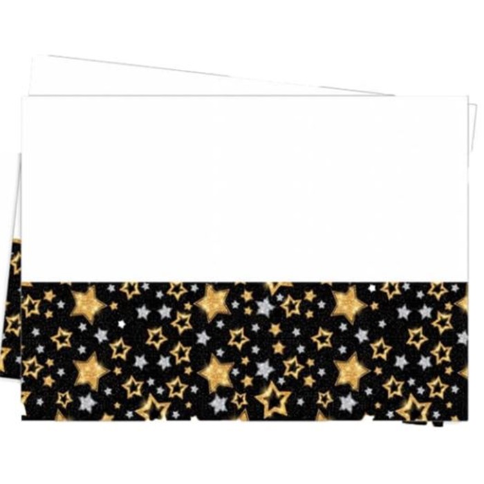 Yıldızlı Siyah Masa Örtüsü