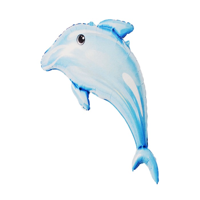 Yunus Balığı Folyo Balon Mavi Renkli