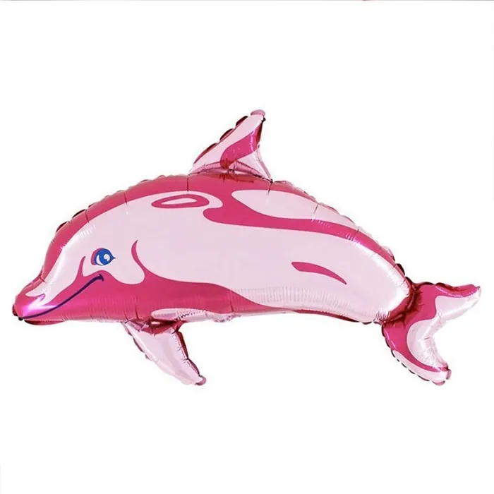 Yunus Balığı Folyo Balon Pembe Renkli
